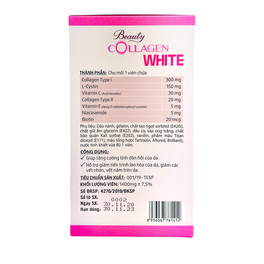 Combo Set 3 Hộp Nước Uống Beauty Collagen White NATURE PHARMA (6 Lọ/Hộp) - Chống Oxy hóa - Giúp làn da sáng mịn, tươi trẻ rạng ngời